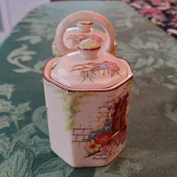Arthur Wood "Cottage Door" 1920s Double Condiment Server - Picture 6 of 10